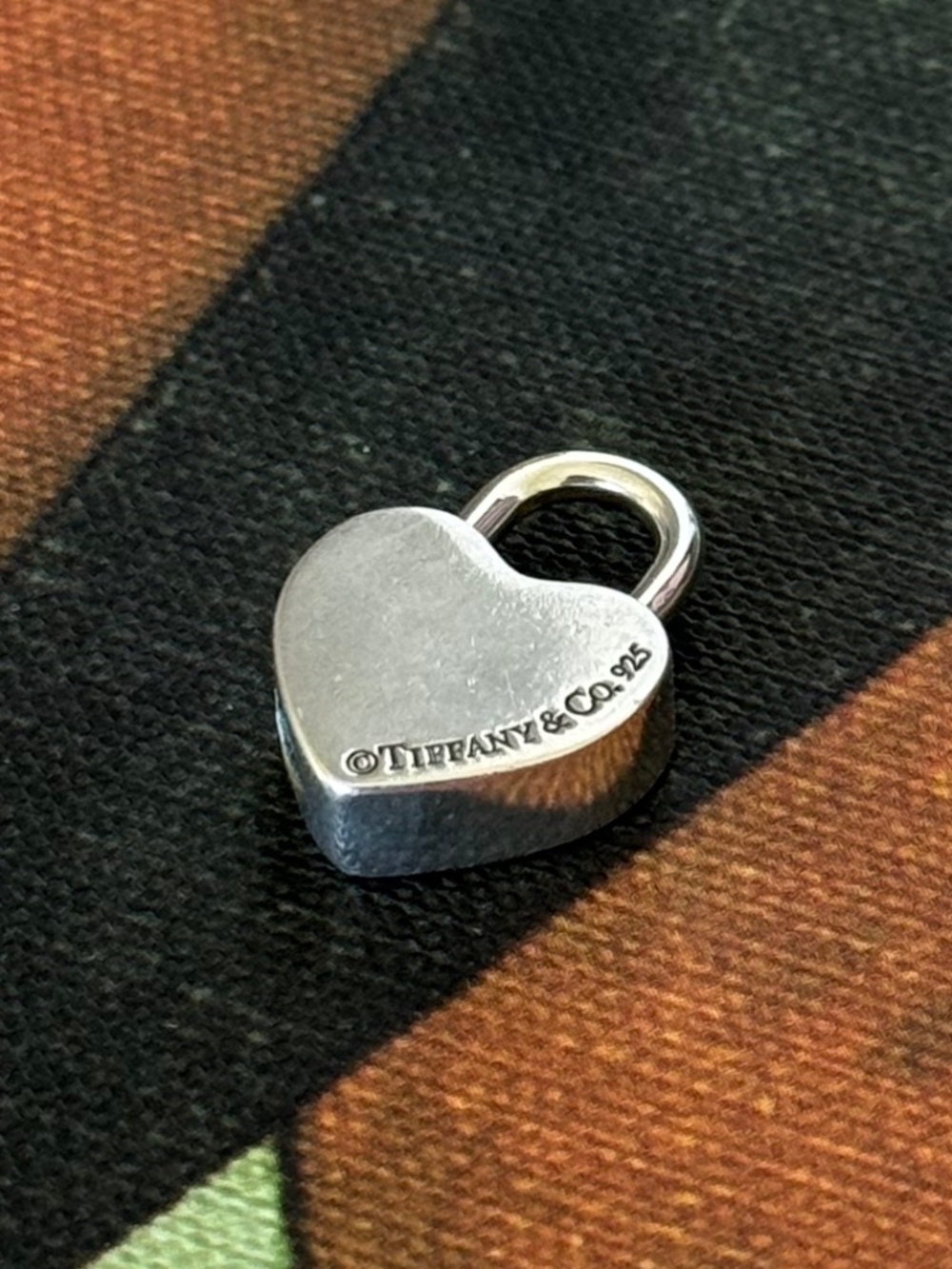 Tiffany & Co. Sterling Silver Heart Padlock Charm